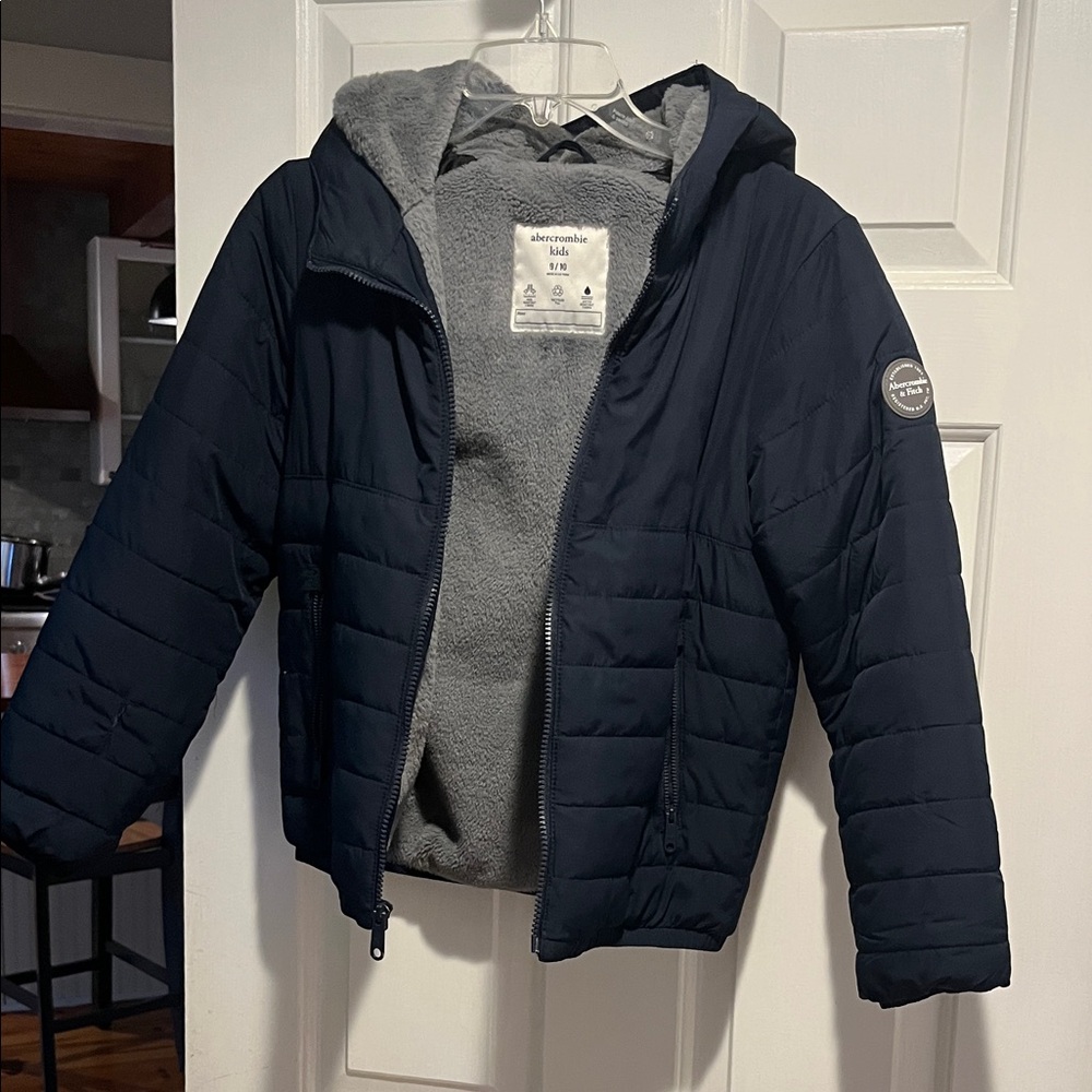 Abercrombie & Fitch Dark Blue Puffer Jacket for Kids